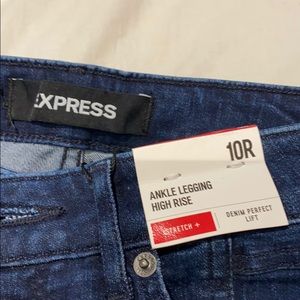 New Express stretch jean ankle legging high rise